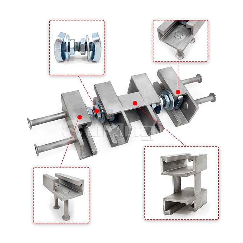 Accessoires de béton préfabriqué en Chine Fournisseur OEM Riveted 49 * 30 Cast in Channel Anchor Channel