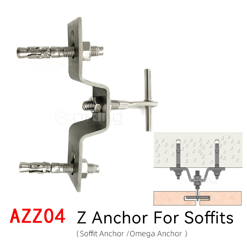 Support Omega en acier inoxydable AZZ04 pour le revêtement et la fixation en pierre naturelle